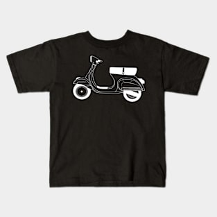 Vespa 125 ET3 White Outline Kids T-Shirt